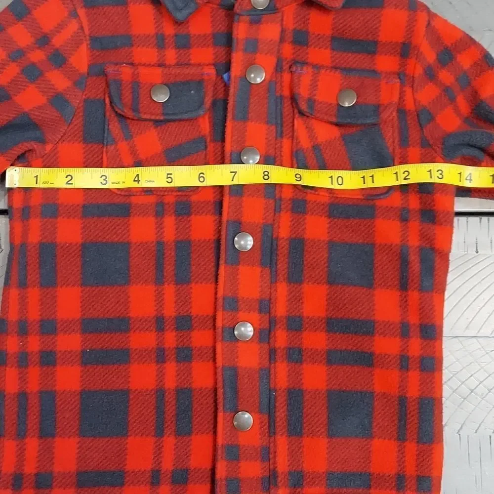 Old Navy Red Gray Buffalo Check Plaid Shacket 5T